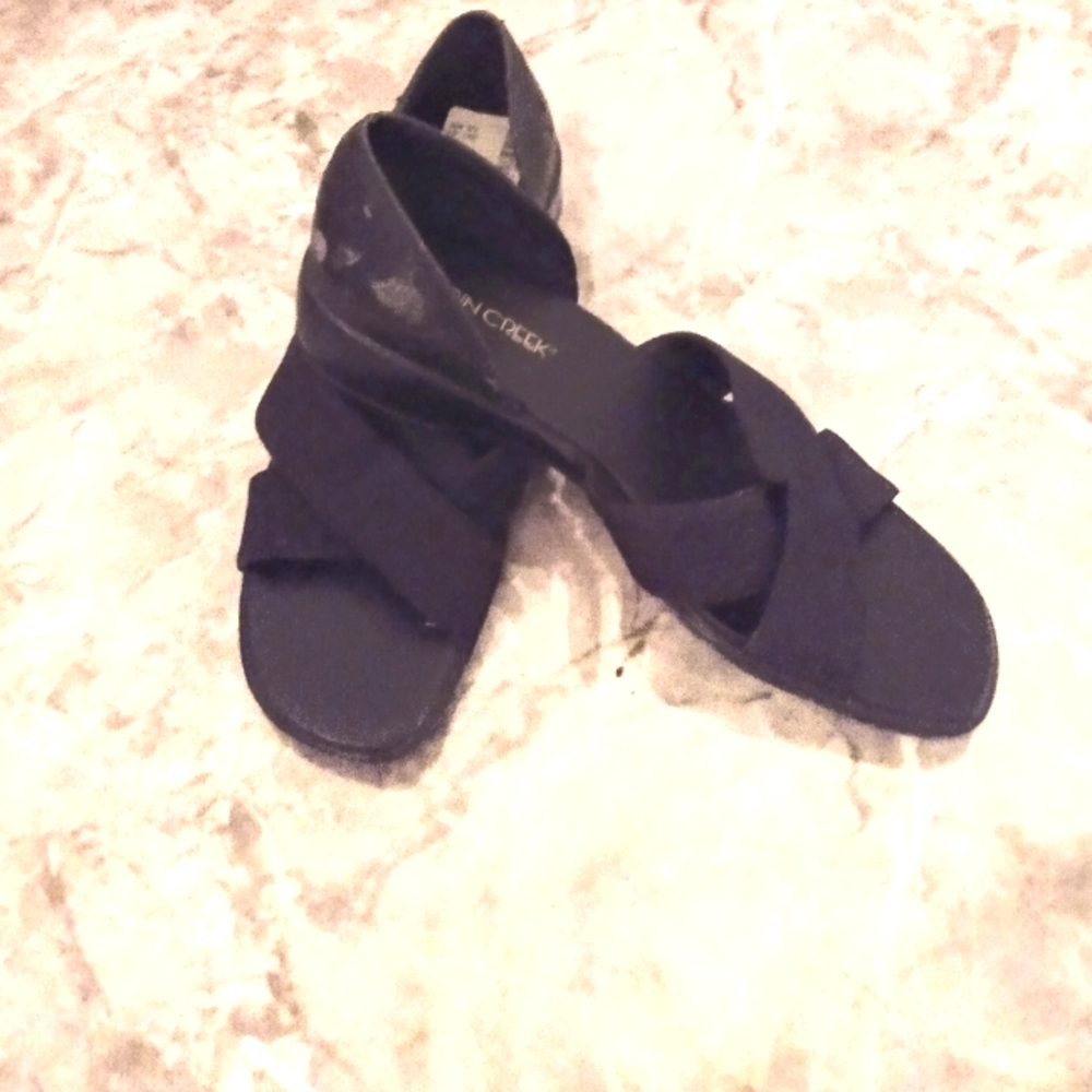 Vtg. Cabin Creek Women's Black Sandals 9M - Picture 8 of 9